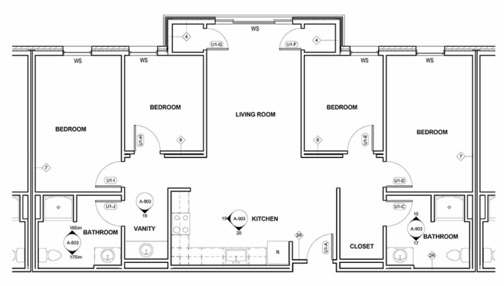 |Blueprint of suite layout