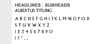 Example of Albertus Titling used in a headline