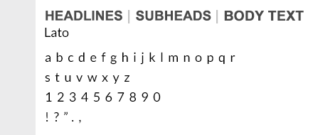 Example of Lato used in a headline