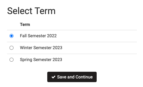 select term screen shot
