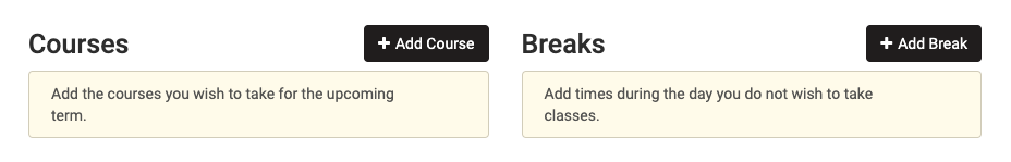 add courses screen shot