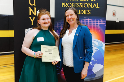 Kelsey Coe with Chairperson of Hospitality Programs, Professor Maria Montemagno