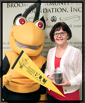 Kathleen McKenna poses with Stinger.
