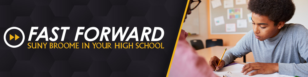 Fast Forward banner with girl smiling
