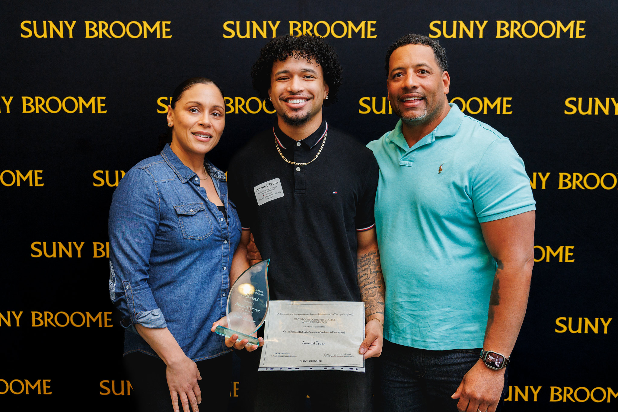 student receiving scholarship
