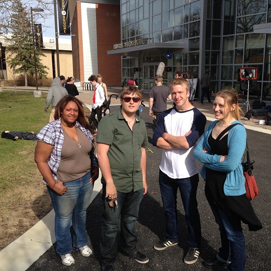 Students on campus