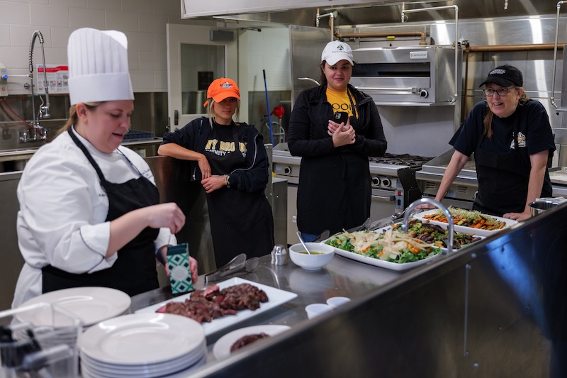 community cooking class students at the culinary and event center